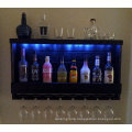 Rustic Wine Rack with Lights